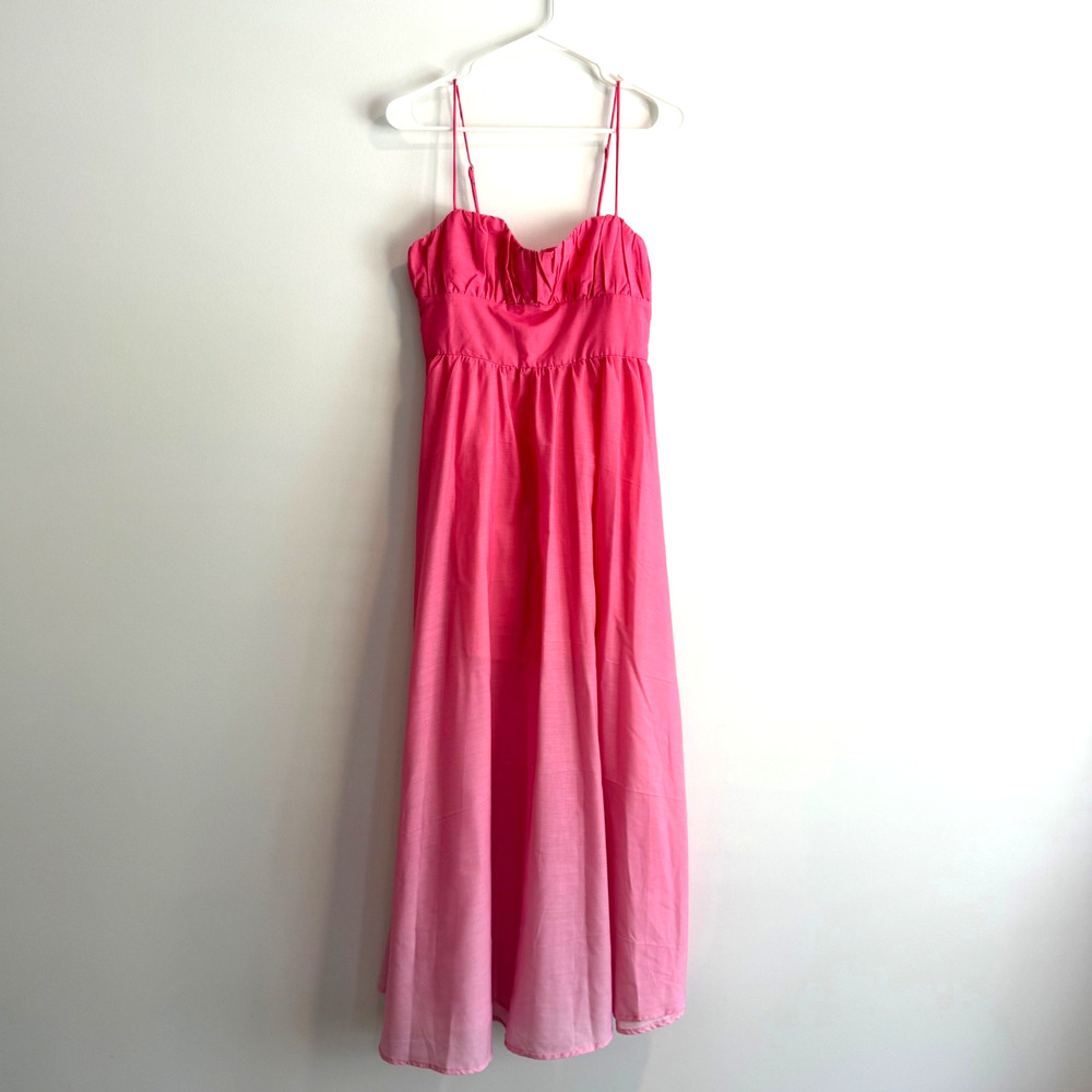 One and Only Collective Pink Ombre Dress Women's Small Spaghetti Strap Coquette